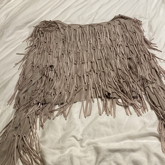 INC Tan Fringe Fashion Sweater - Picture 4 of 4